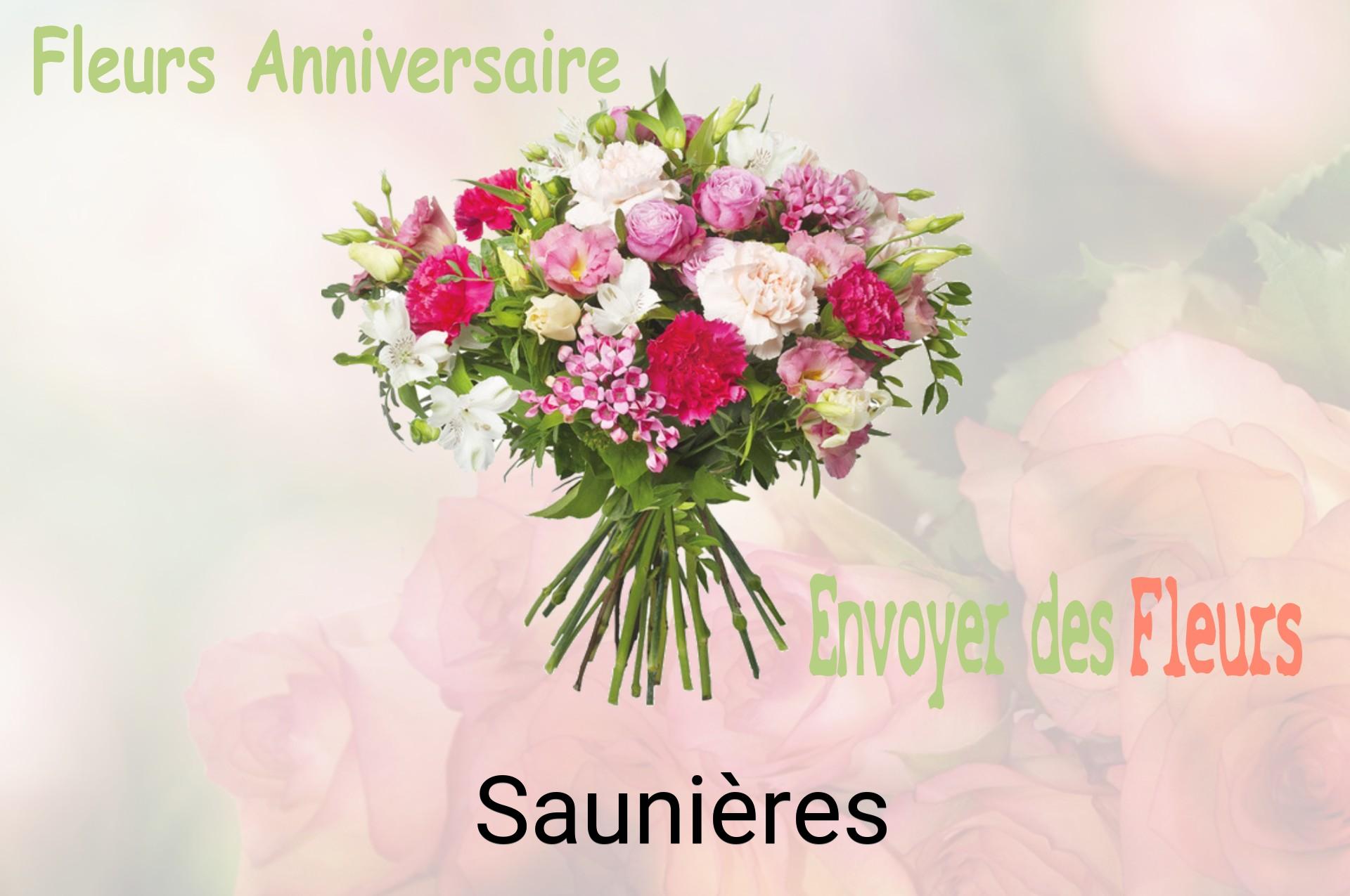 Bouquet de fleurs d’anniversaire livré à Saunières